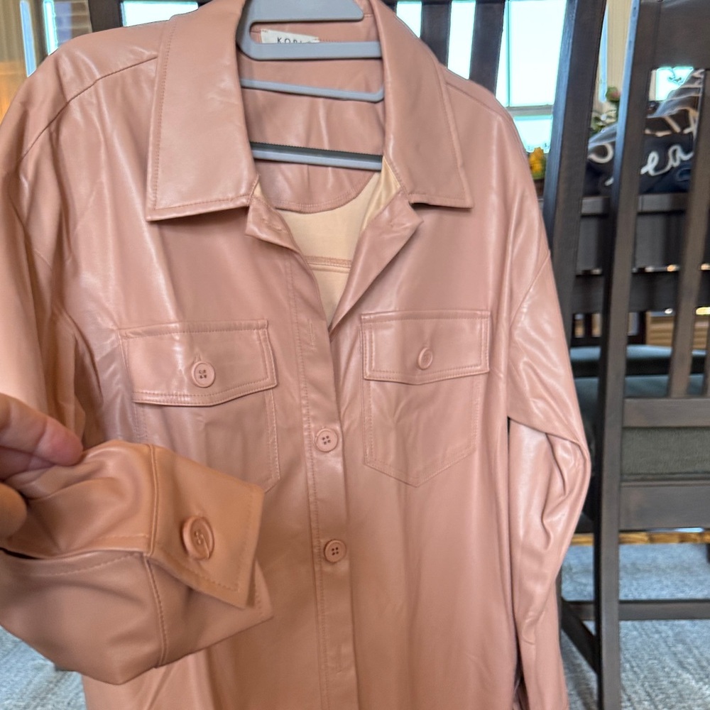 Kori Blush Leather Jacket